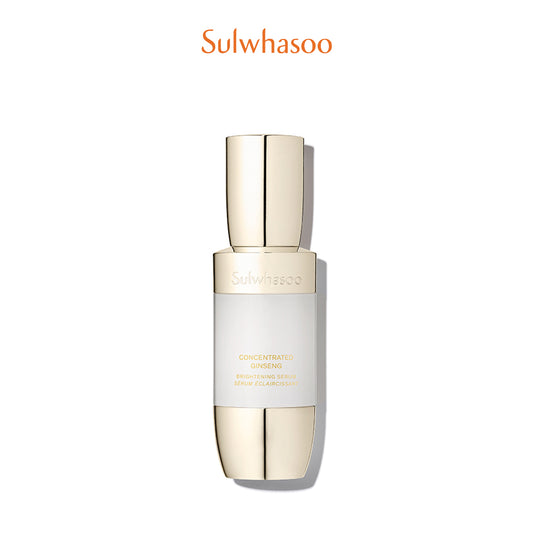 Sulwhasoo Concentrated Ginseng Brightening Serum, a brightening face serum with powerful anti-aging formula to lighten the appearance of dark spots and uneven skin tone, rejuvenate skin for a smoother and clearer complexion that radiates from within.
