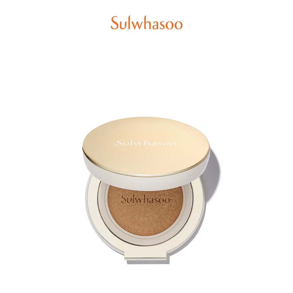 Sulwhasoo perfecting cushion is a lightweight moisturized cushion foundation for a perfect radiant makeup look and a comfortable feel that lasts all day long.