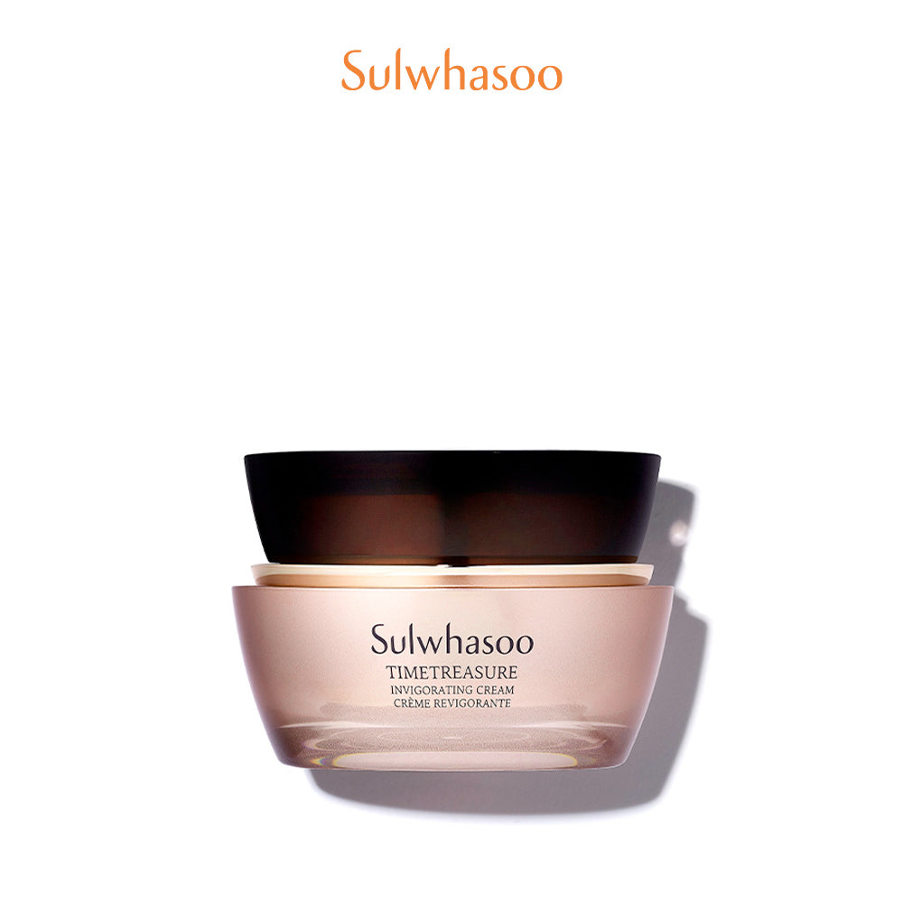 Sulwhasoo Timetreasure Invigorating Cream is a premium anti-aging cream formulated with Korean Red Pine for antioxidant and anti wrinkle, helps strengthen skin for a youthful, radiant look.